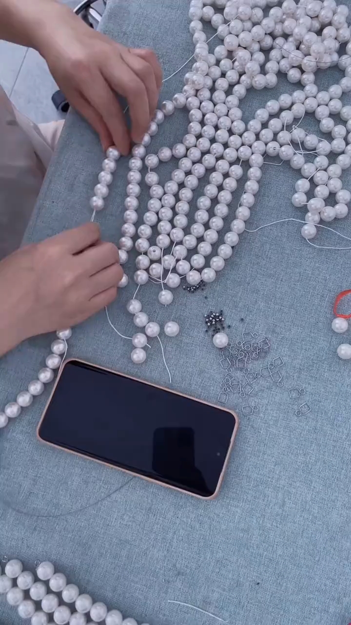 手工活项链串珠外发