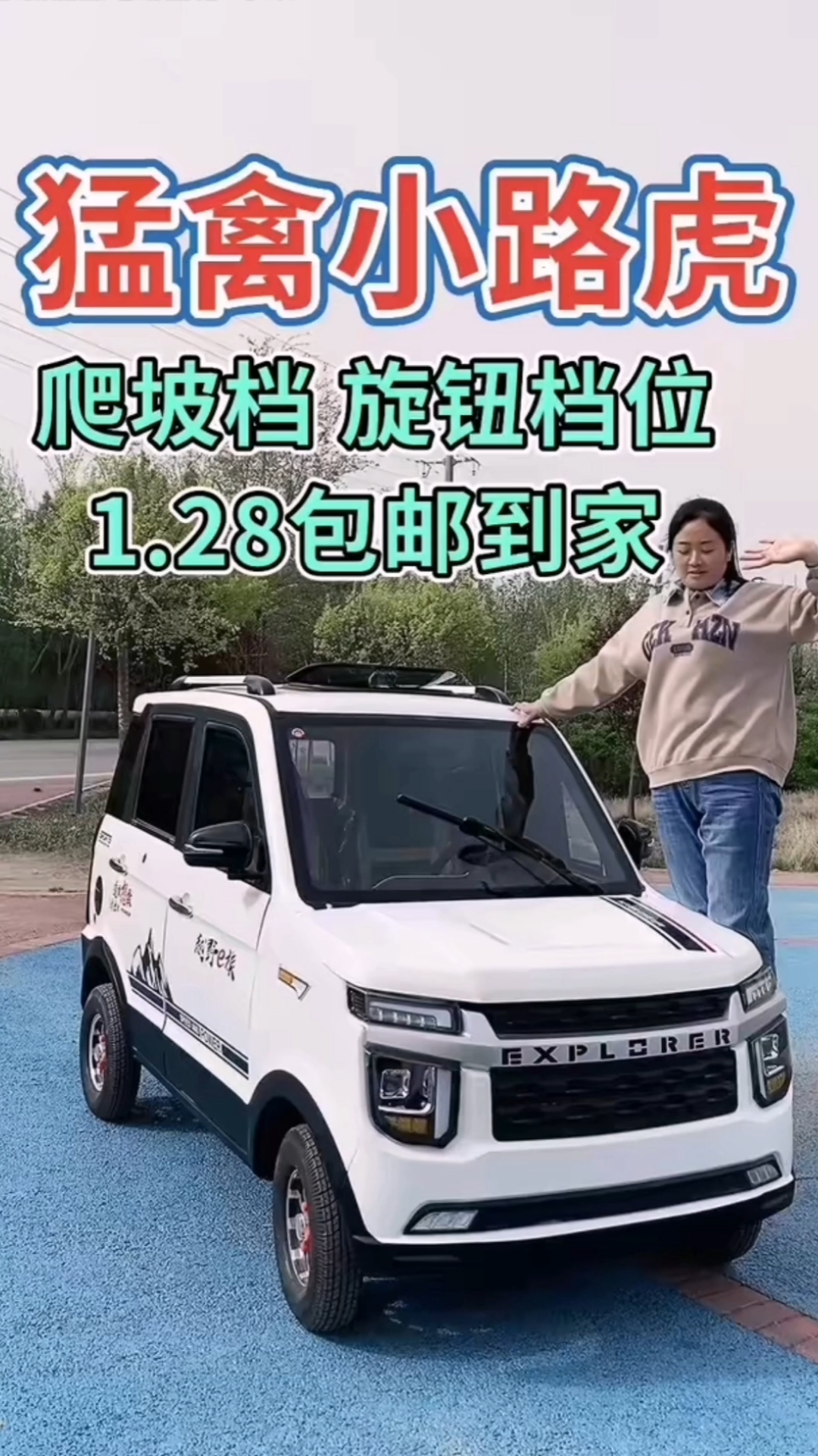 猛禽吉普低速老年代步车油电两用四轮