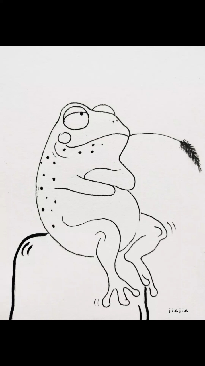 画青蛙#佳佳艺趣