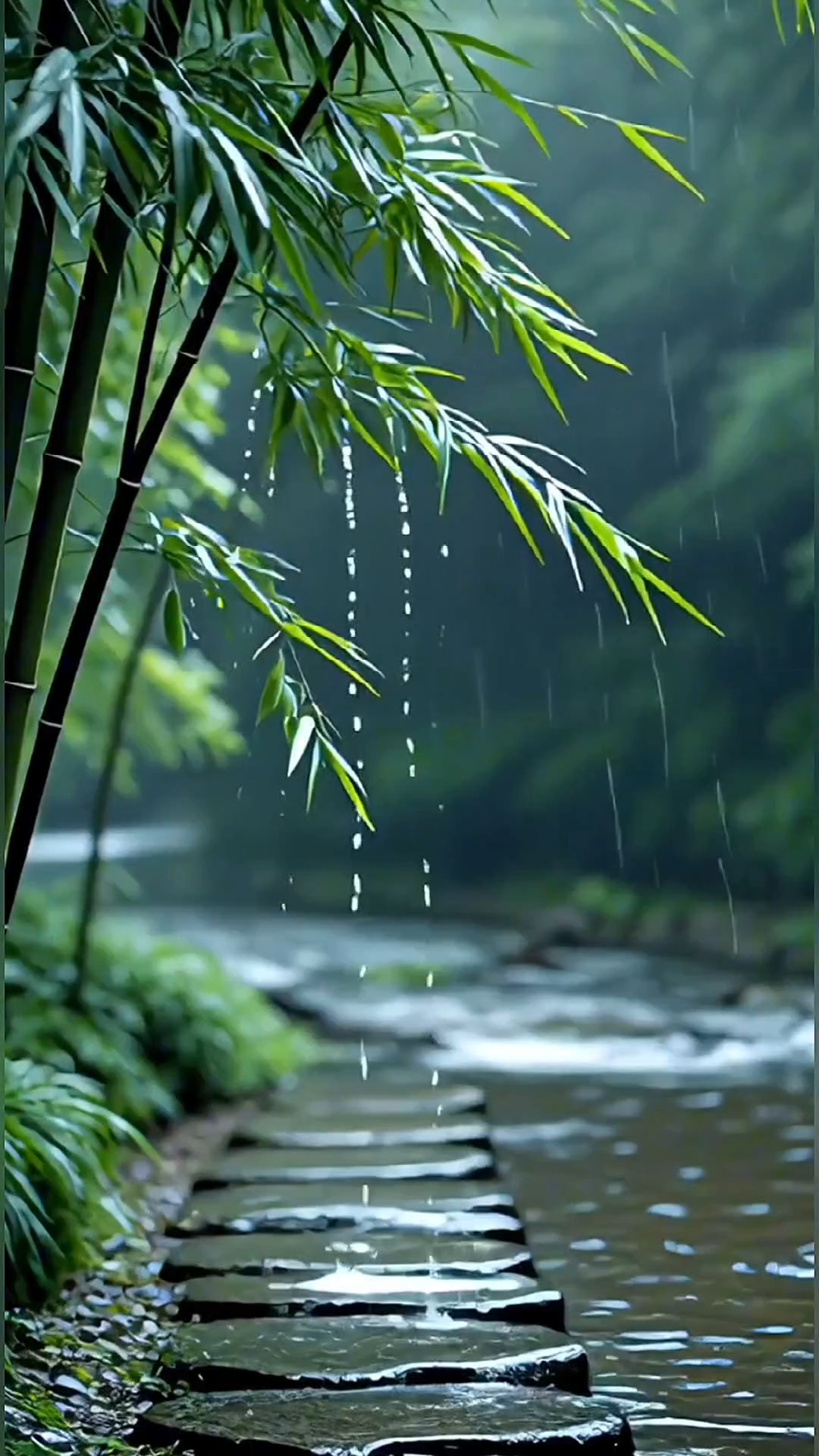 治愈系风景,听雨