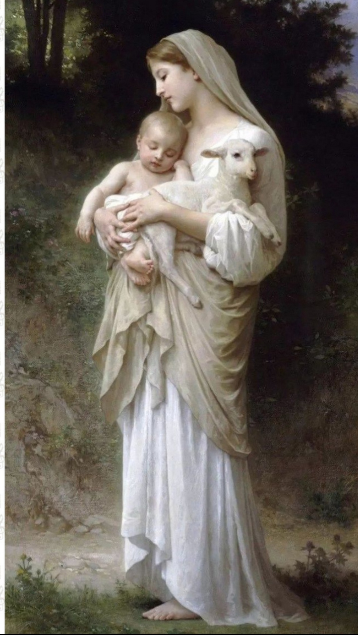 世界名画欣赏(21) 作品:纯真  作者:布格罗 法国  年代:1893年  材质