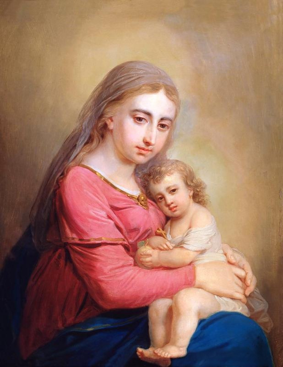 virgin and child  俄罗斯艺术家波罗维柯夫斯基作品欣赏 #世界名画