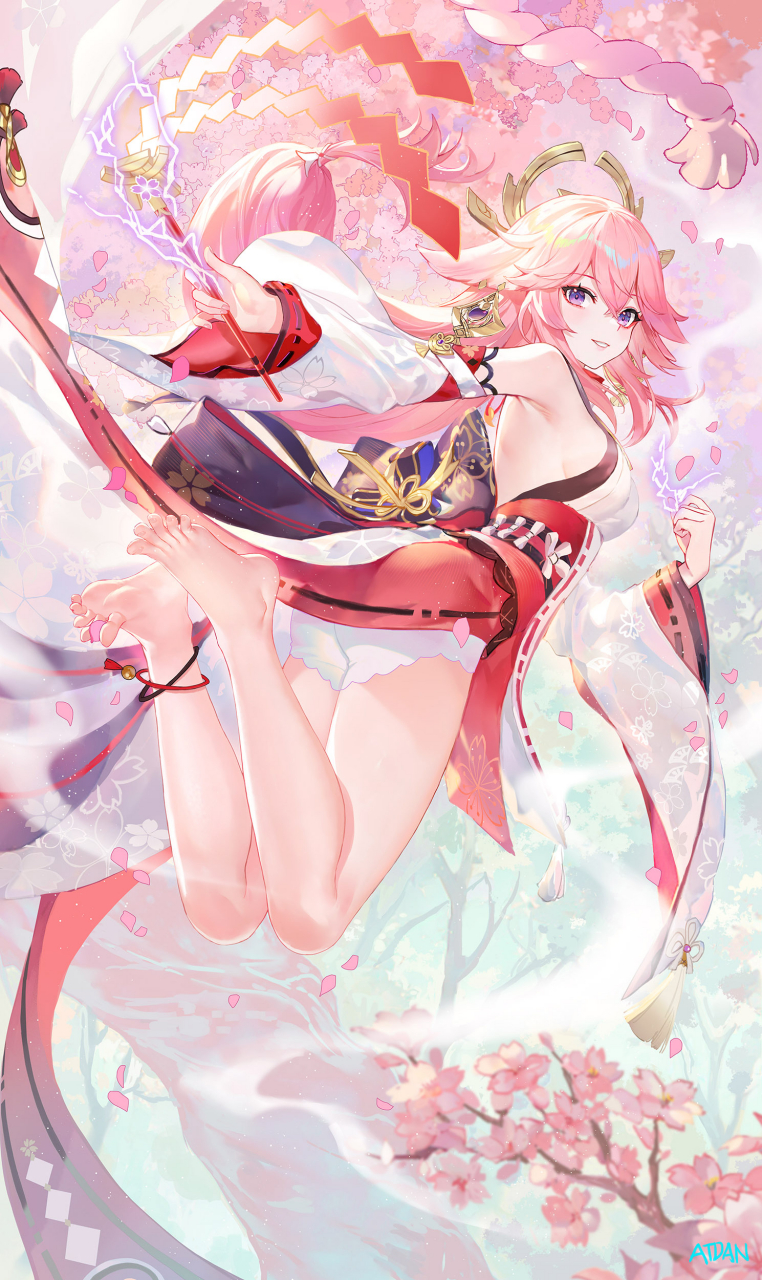 八重神子玩出了魔法少女的感觉[awsl#原神 画师:atdan