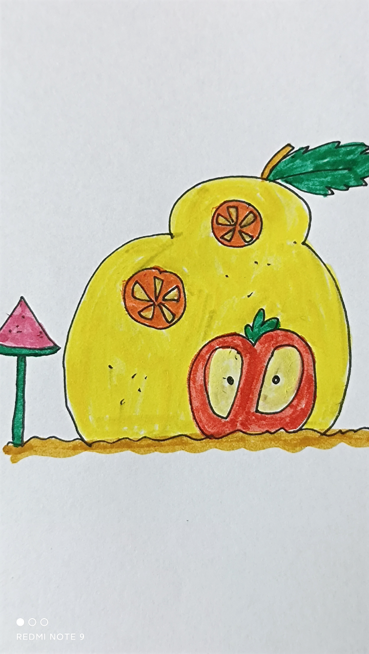 水果房子简笔画