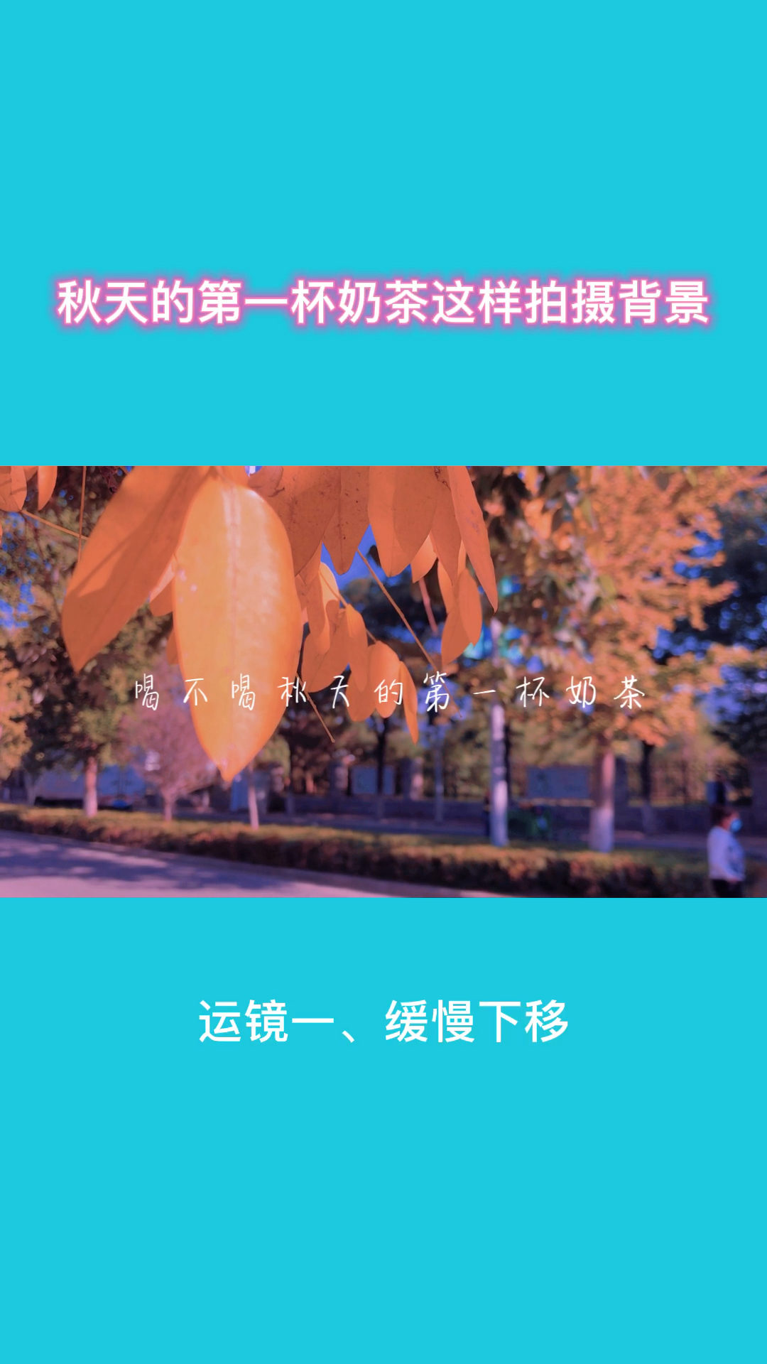 喝秋天的第一杯奶茶可以这样拍