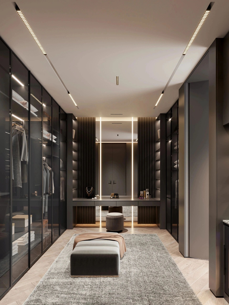 9款衣帽间设计,意式极简轻奢,拿捏高级感!