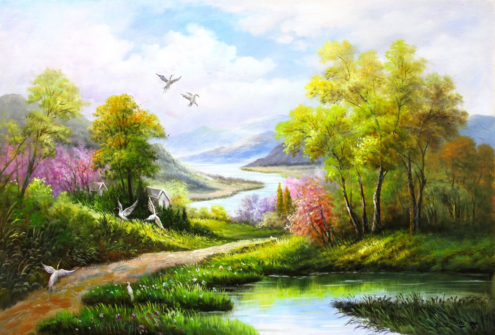 朝鲜油画 一级艺术家 仁英