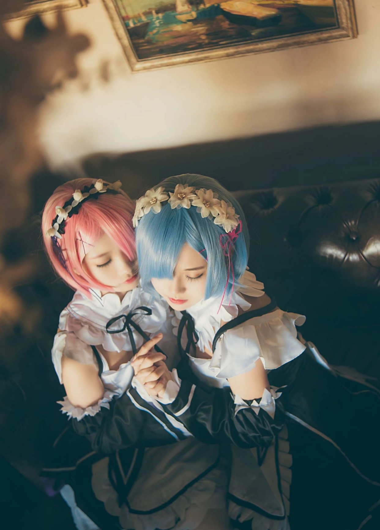 cosplay:你是如何让雷姆与拉姆两人一起穿"白丝",来你家当女仆