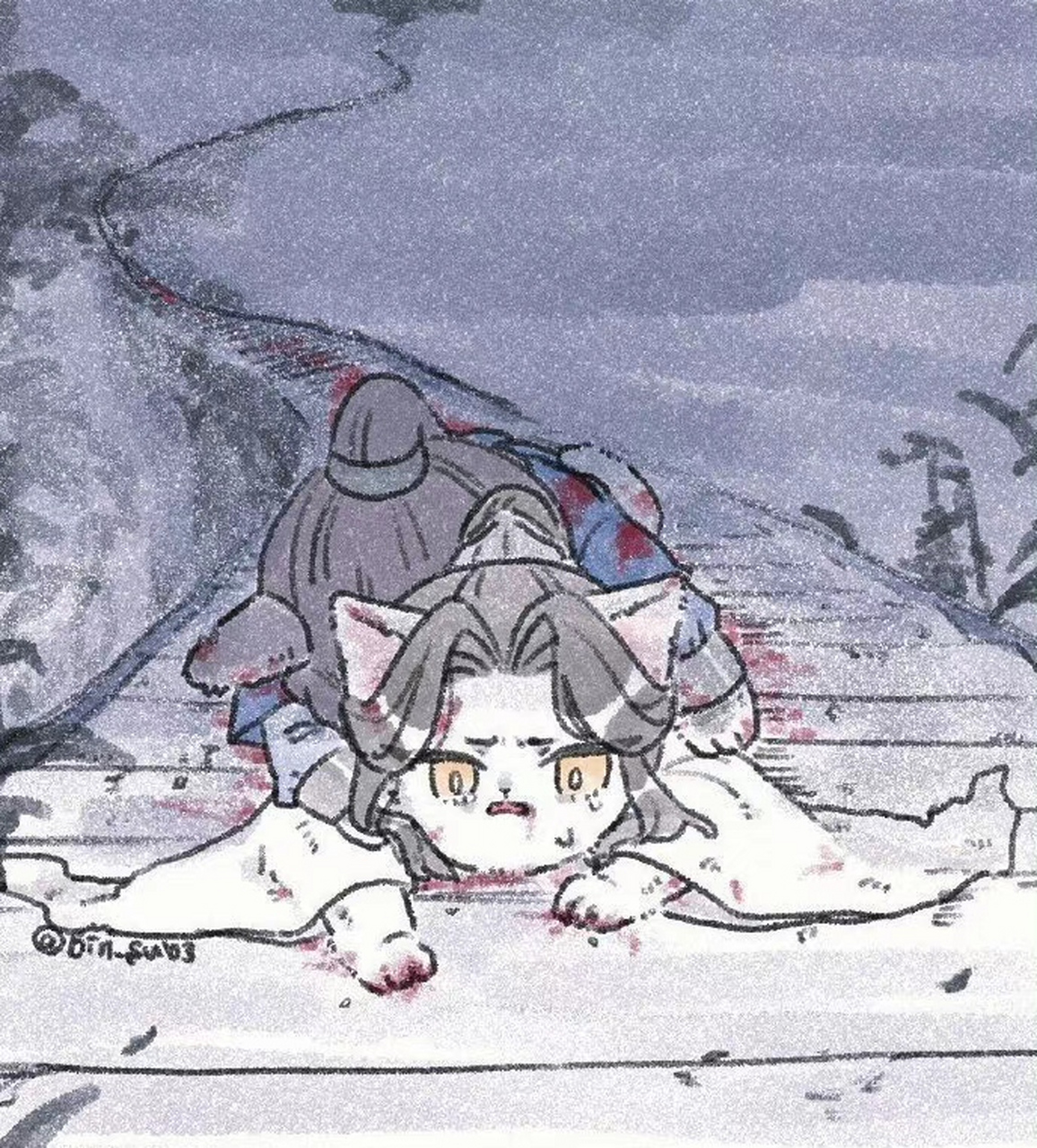 《二哈和他的白猫师尊》q版小刀,长街血未尽,那是他带你回家的路