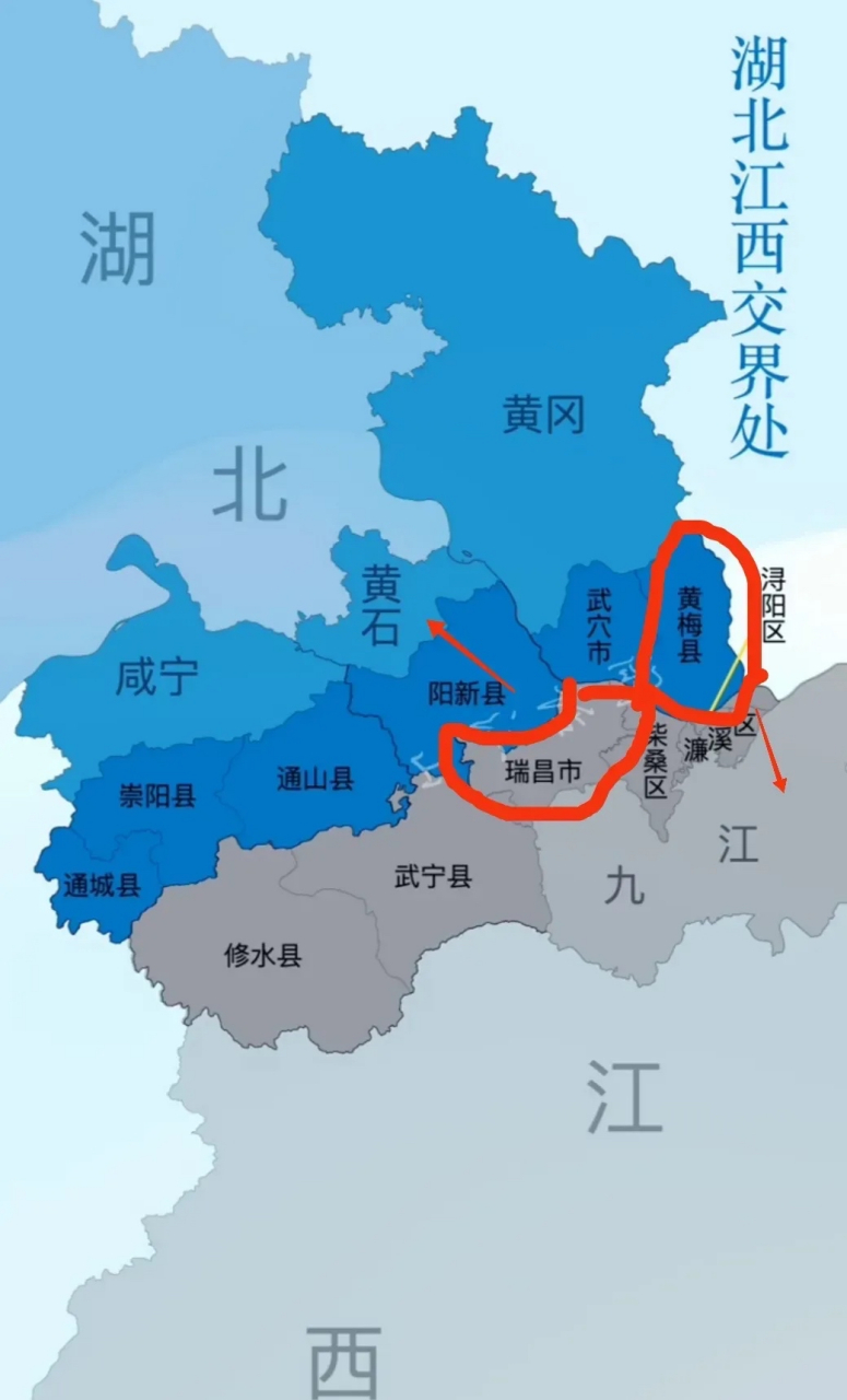 瑞昌与湖北交界地图图片