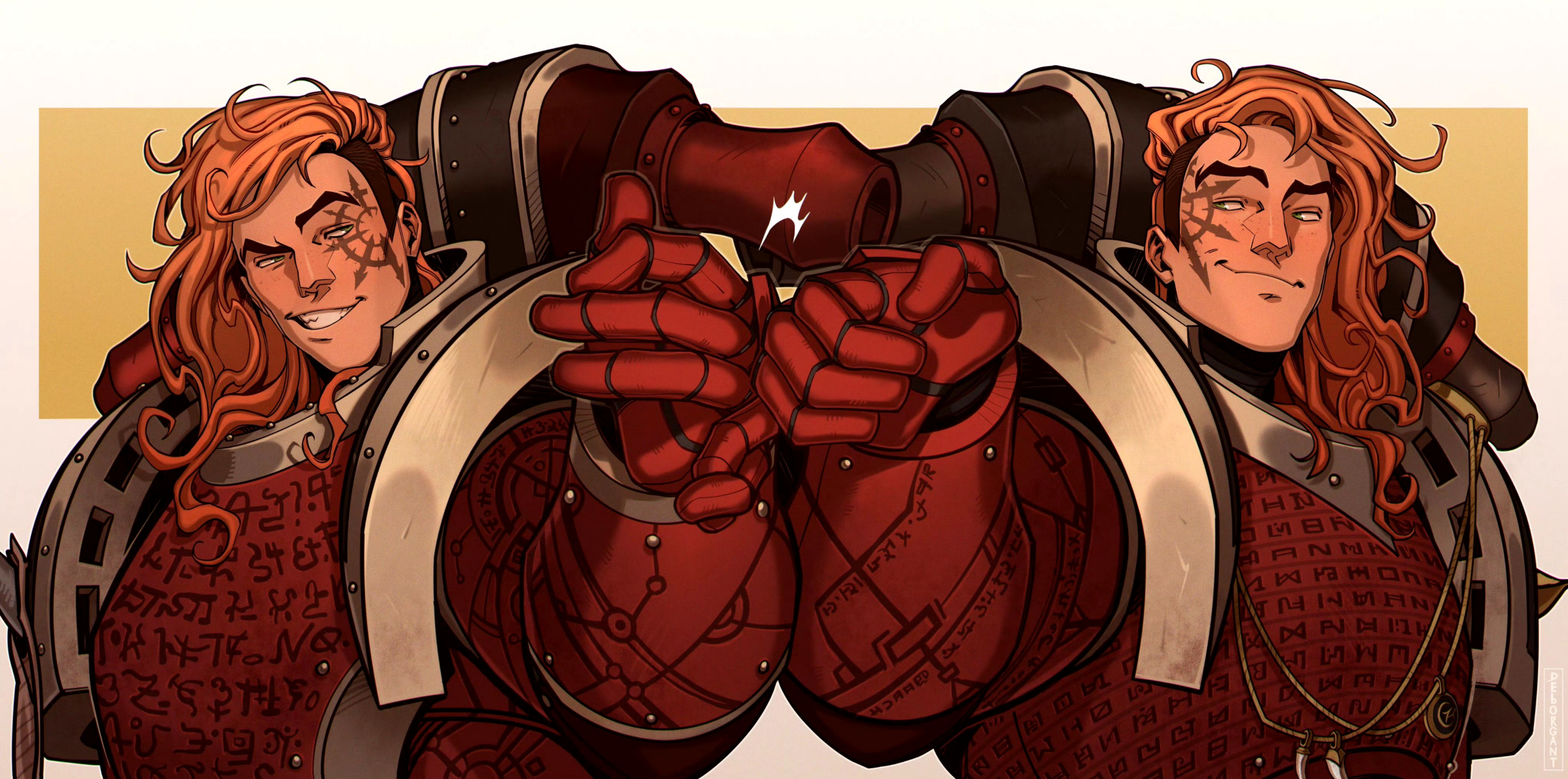 《战锤》系列角色插画,描绘了来自不同地区的军团战士,他们的服饰和