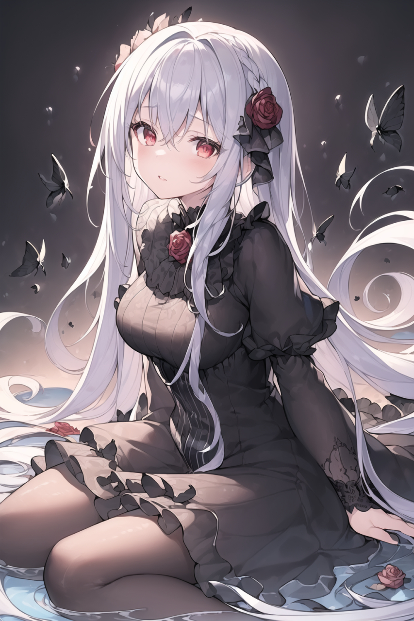 白发赤瞳的女孩子