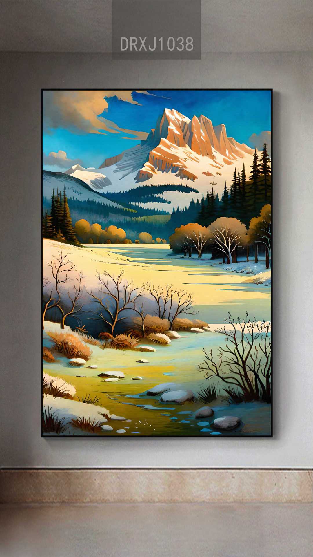 白雪皑皑的冬天风景油画装饰画来了,第二季冬日恋歌唯美雪景图画