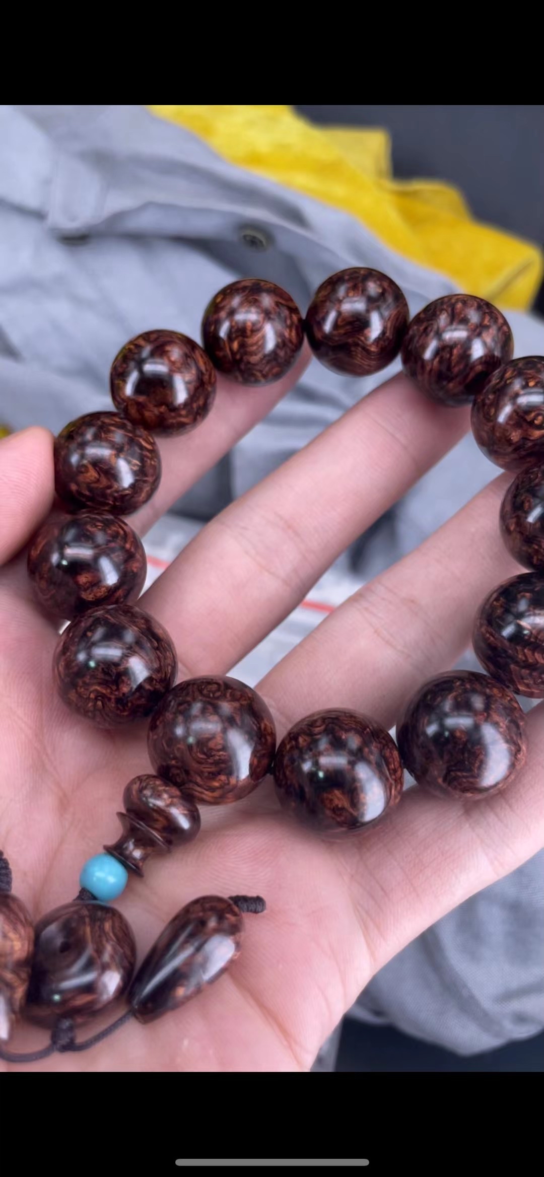 越南黄花梨爆满瘤疤手串