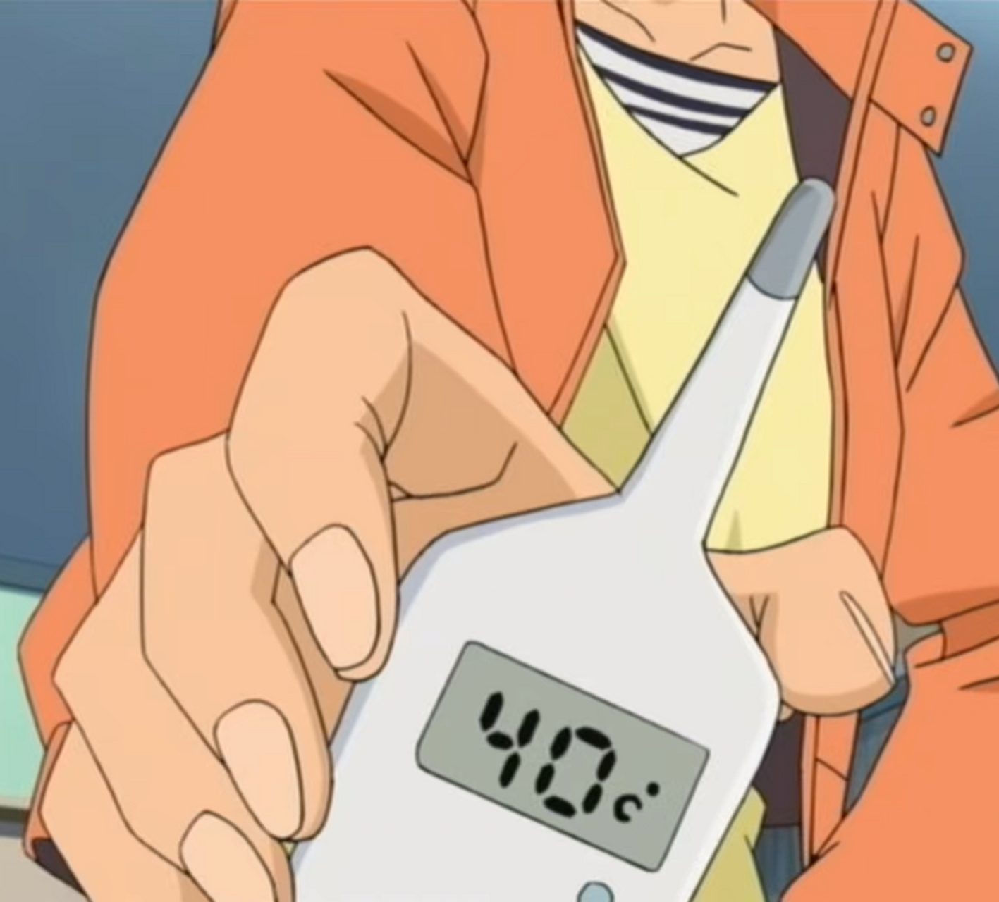 40度是严重的高烧了,要注意休息哦~#动漫# #名侦探柯南