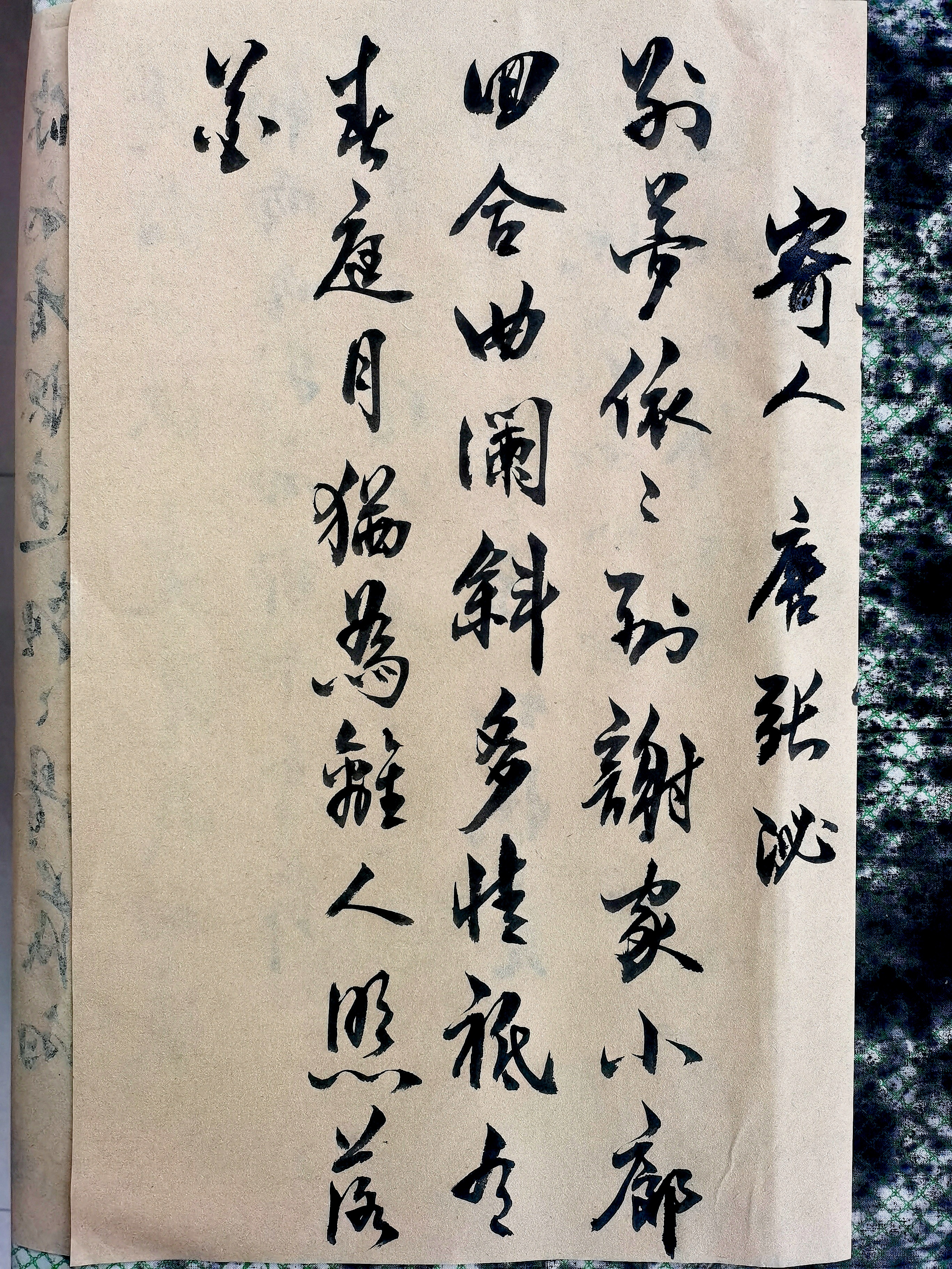 诗词书法欣赏:张泌.寄人