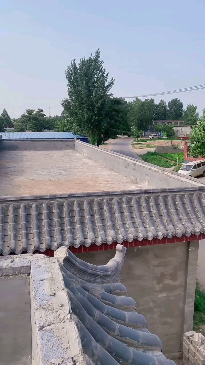 中式庭院农村自建房房檐挂瓦