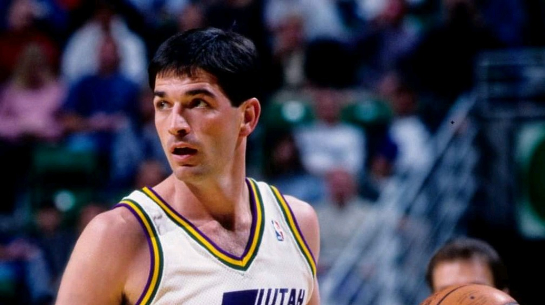 约翰·斯托克顿在爵士队打了1686场常规赛和季后赛,是联盟历史上为