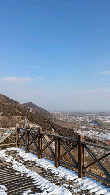 中国天津市蓟州区桃花寺山畔远眺-度小视