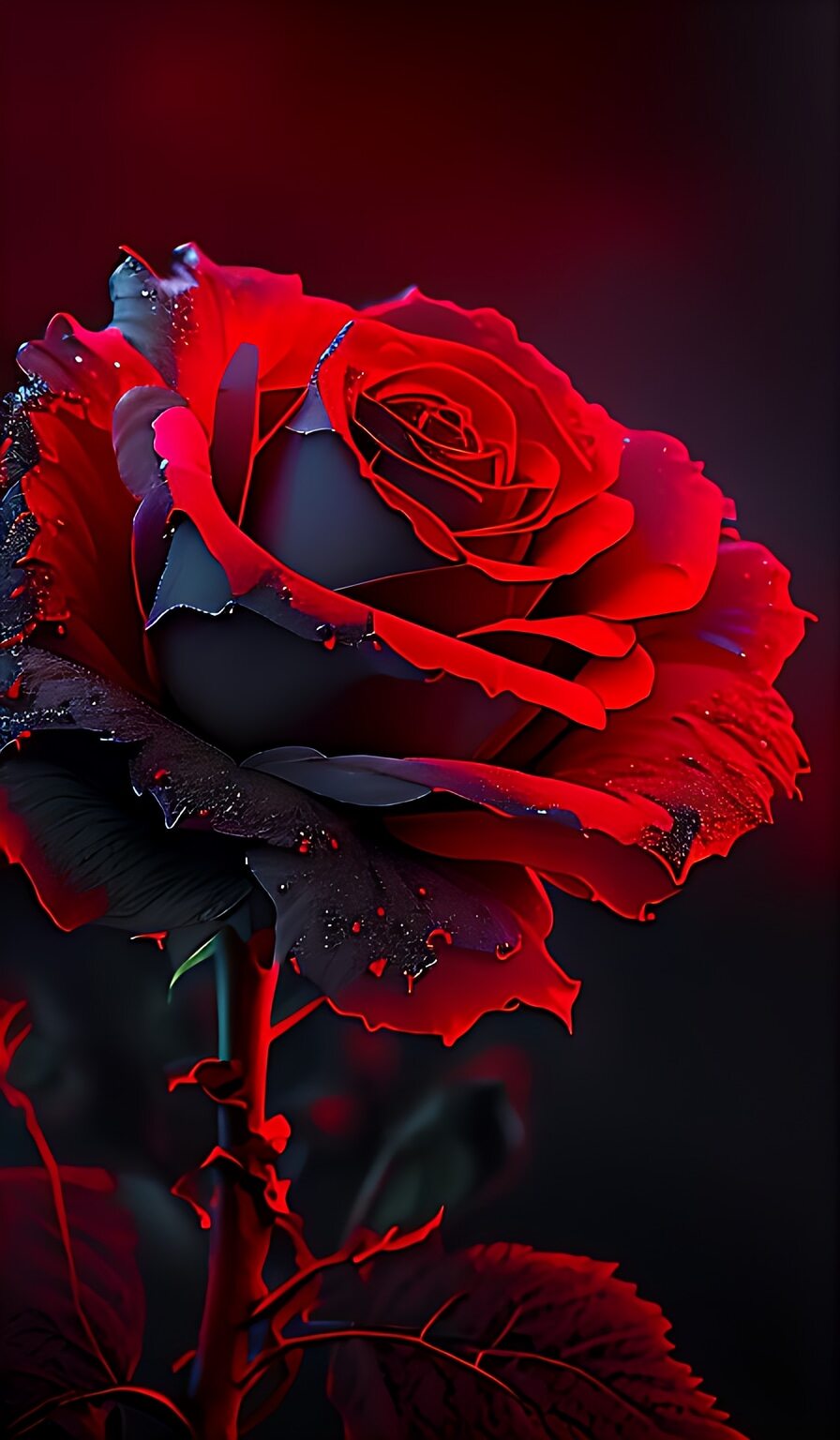 血色玫瑰花