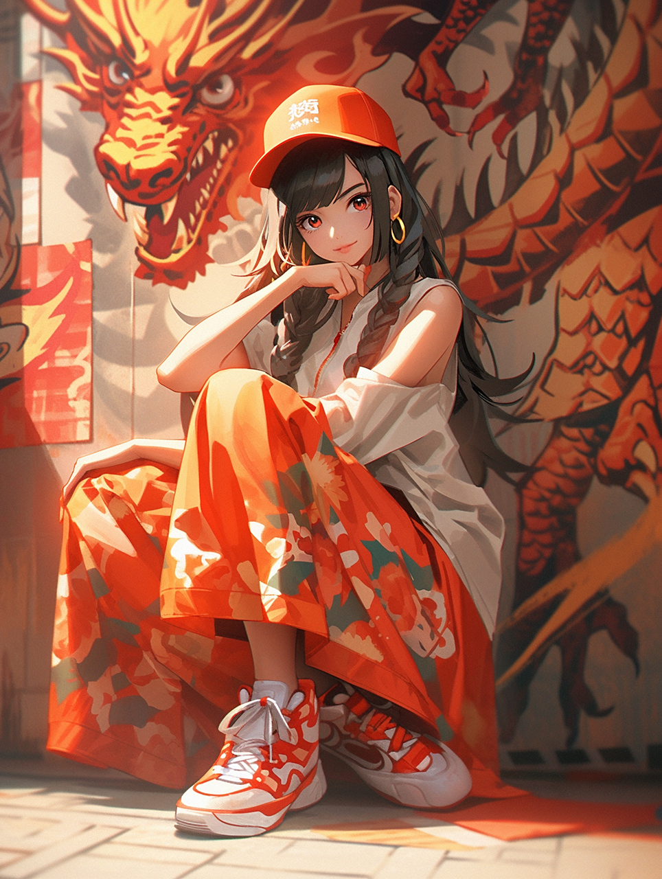 嘻哈街舞,植入中国元素让潮流更具有东方色彩#ai生画# #3d动漫# #ai