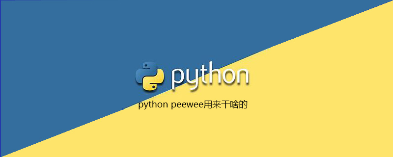 python peewee 有什么用？