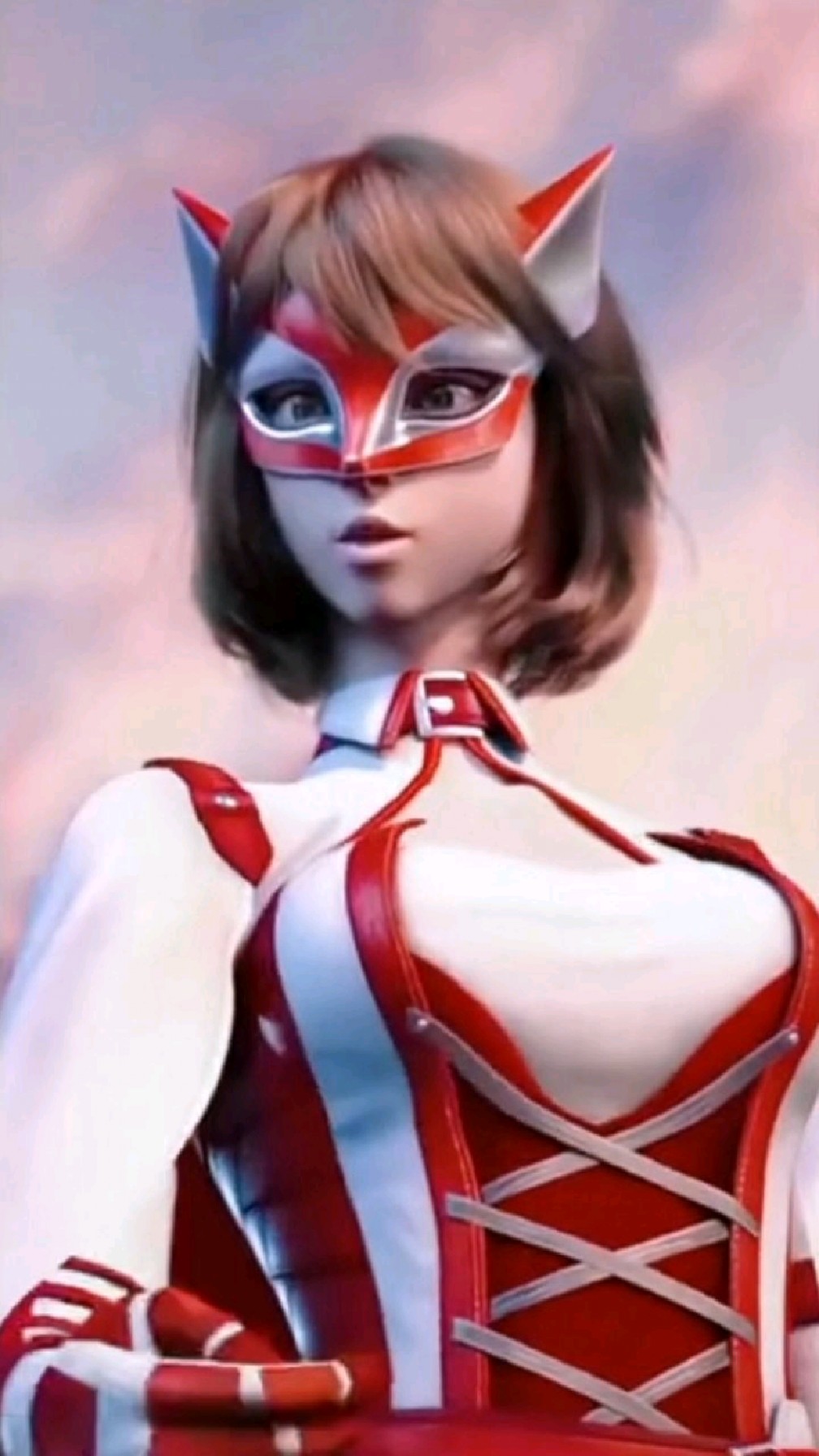 这样的短发狐狸面具小姐姐喜欢吗