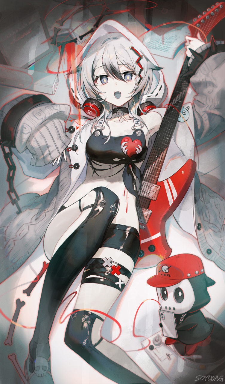 朋克风与电吉他92#二次元#  画师:ソユン soyoong
