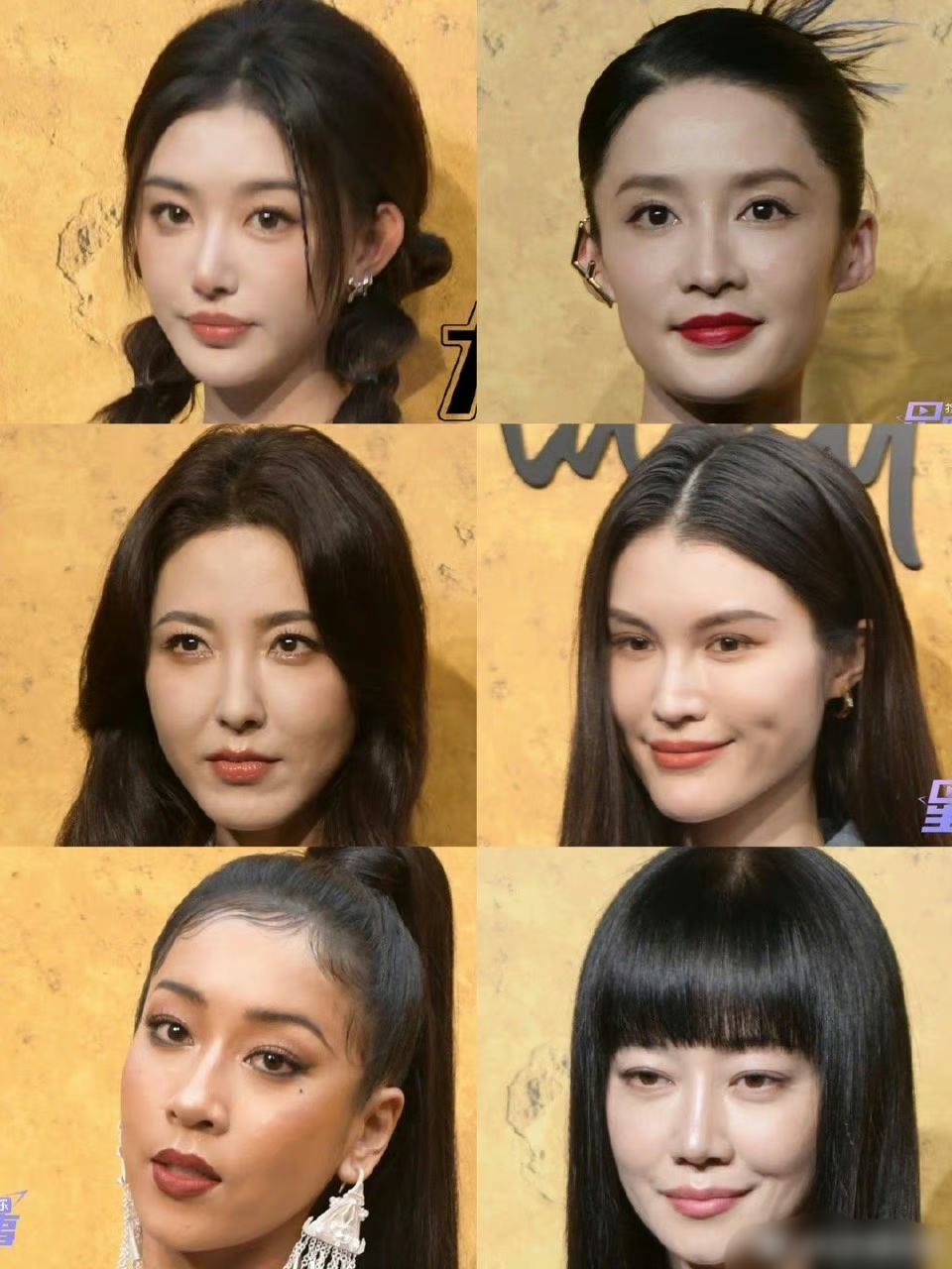 今天fendi活动的女明星怼脸拼图.