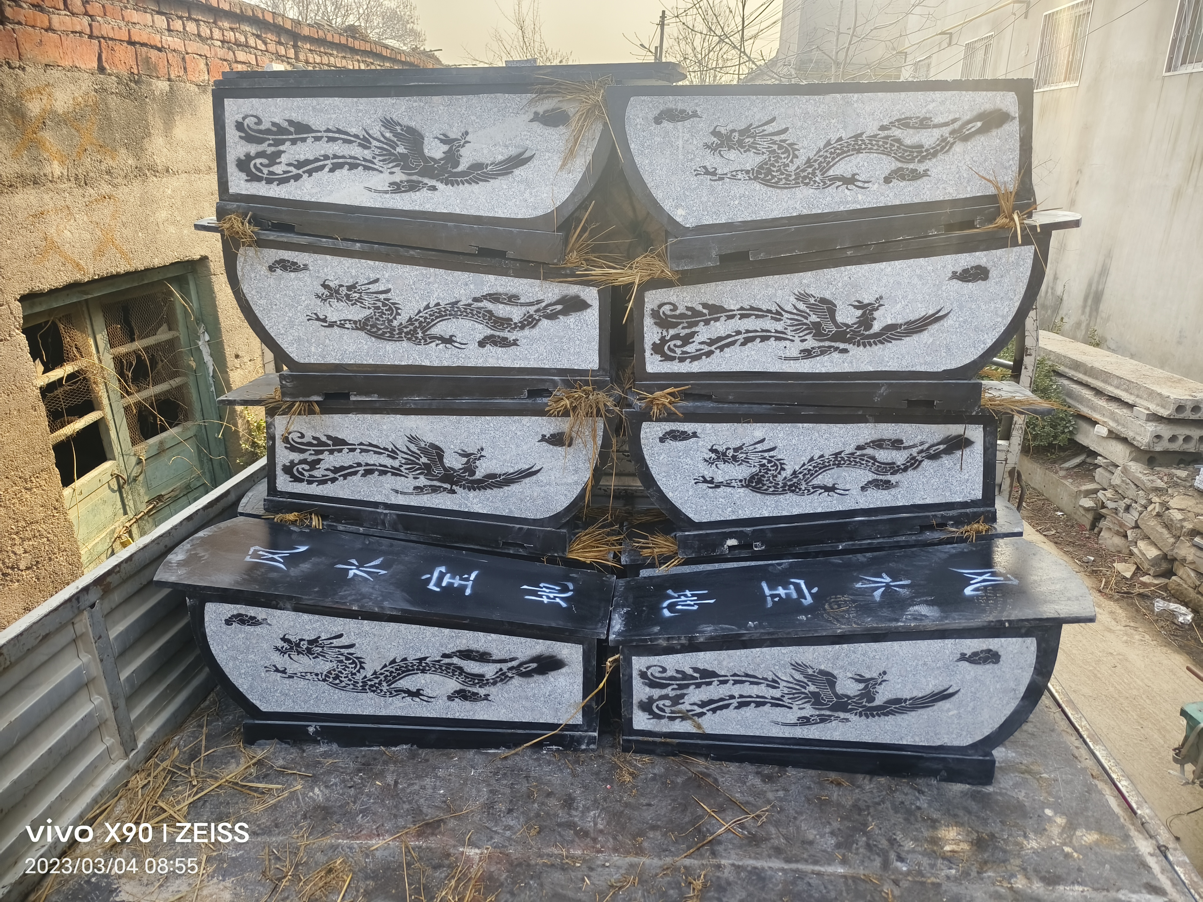 迁坟石头棺材大理石寿材花岗岩下葬