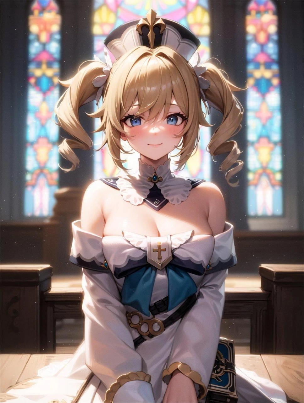 脸红,羞涩起来的芭芭拉,是看到了什么不该看的东西吗[没眼看]#原神