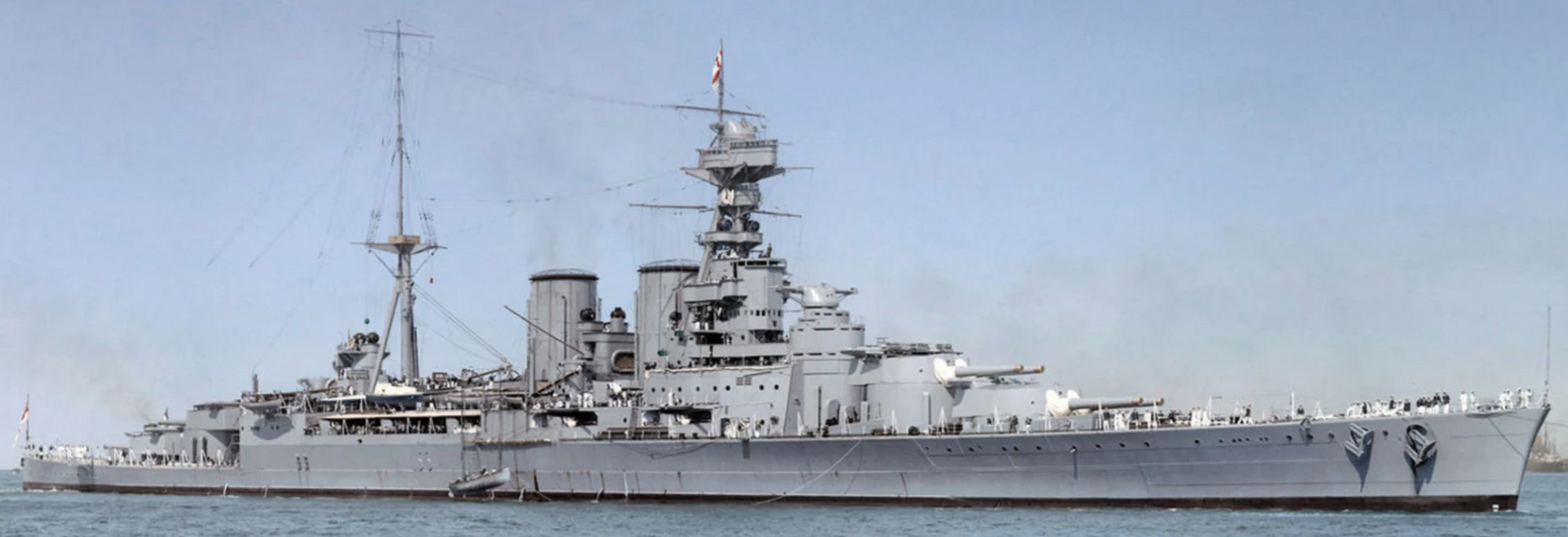 战舰欣赏:英国 胡德号战列巡洋舰(hms hood).