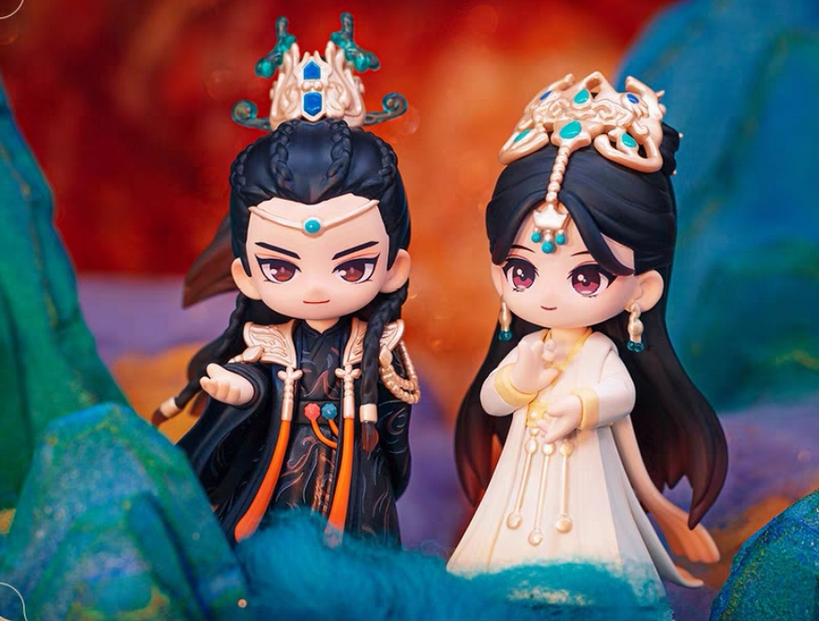 《长月烬明》官方q版系列手办古风公仔摆件冥夜桑酒澹台烬叶夕雾手办!