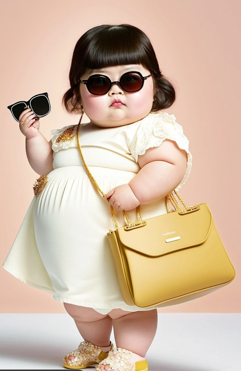 好可爱的时尚胖妞!