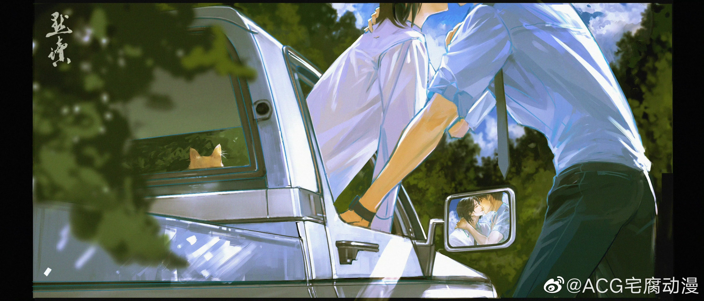 默读#  费渡和骆闻舟度假时光,舟渡绝美[心]  lof:晏一 676767