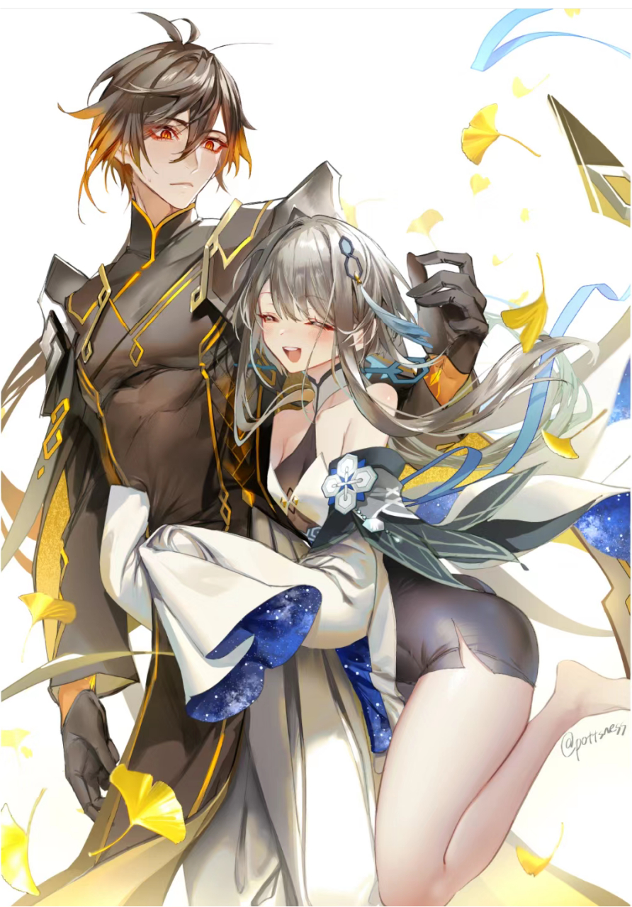 钟离 cp  #原神# #二次元# #动漫壁纸