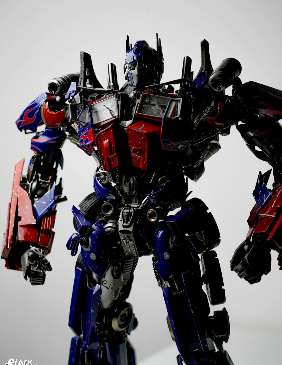 模型欣赏:threezero dlx 变形金刚2 擎天柱全身改件涂装成品展示,在