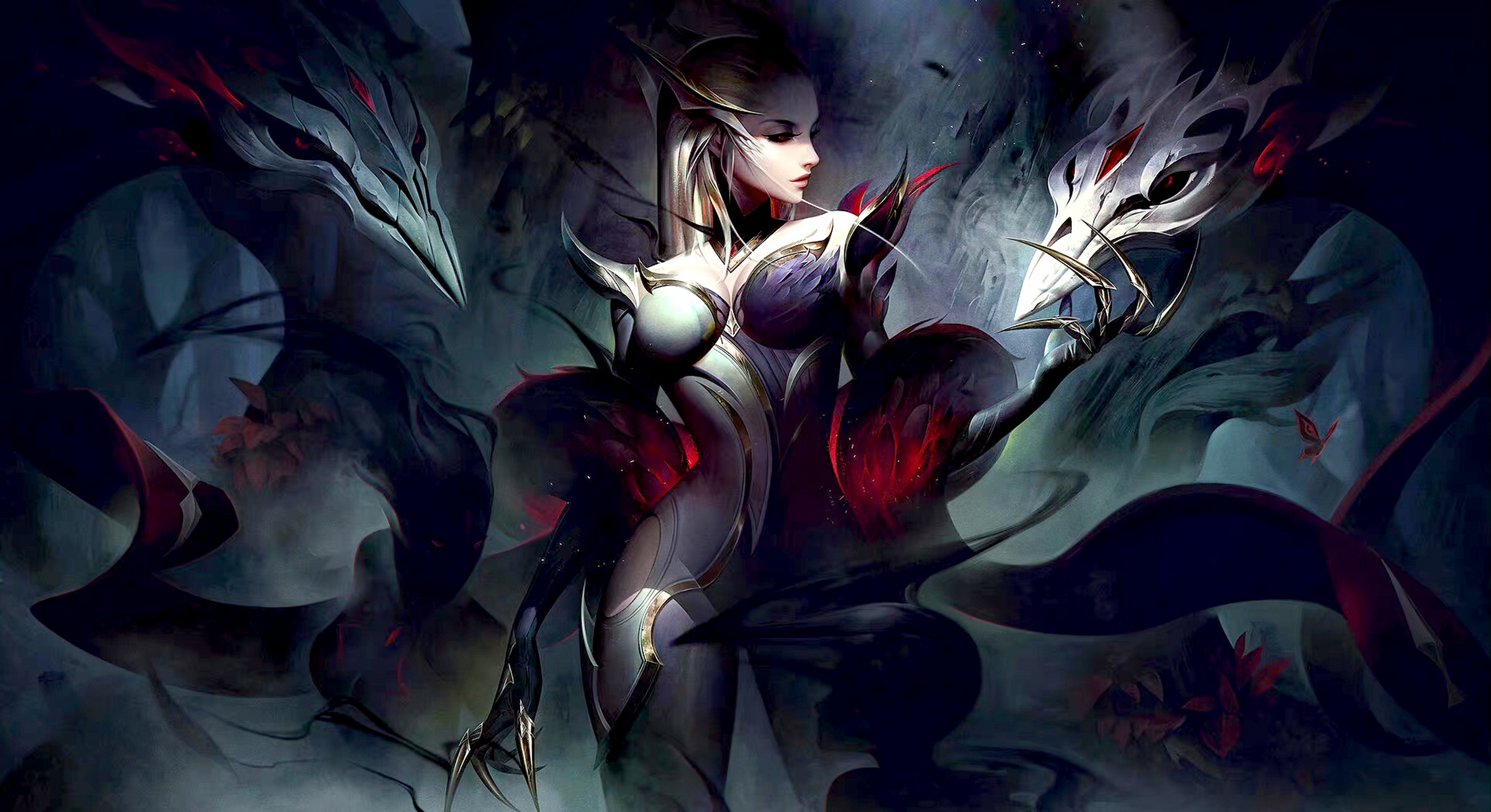 画师alex flores创作的动漫游戏角色插画,作者擅于插图中虚实节奏的把