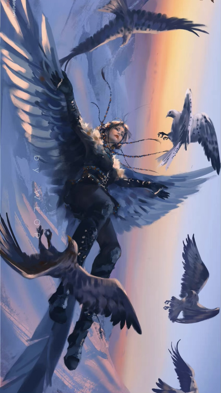 wlop 笔下的星洛公主 圣雪山,古老又神秘的雪之一族,冰山上的美女,星