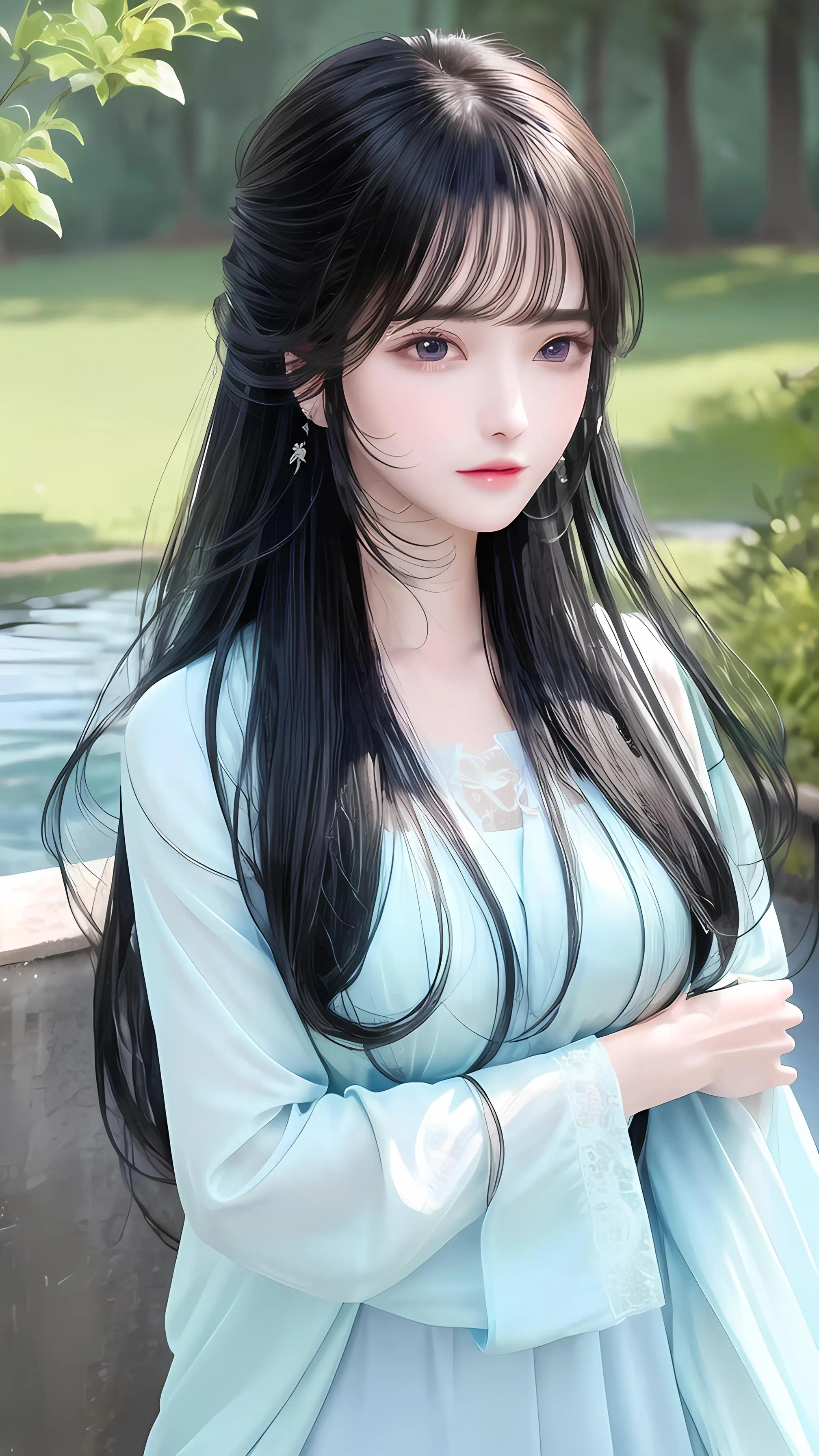 【AI绘画】一双明月贴胸前，紫禁葡萄碧玉圆。