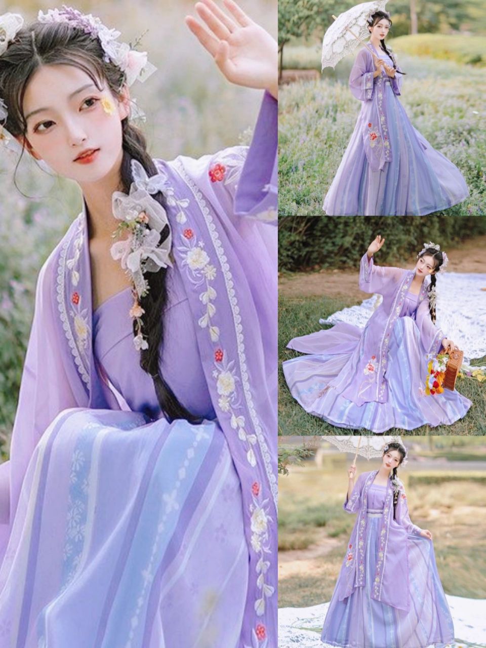 紫色系列汉服来了  #新中式穿搭大赏
