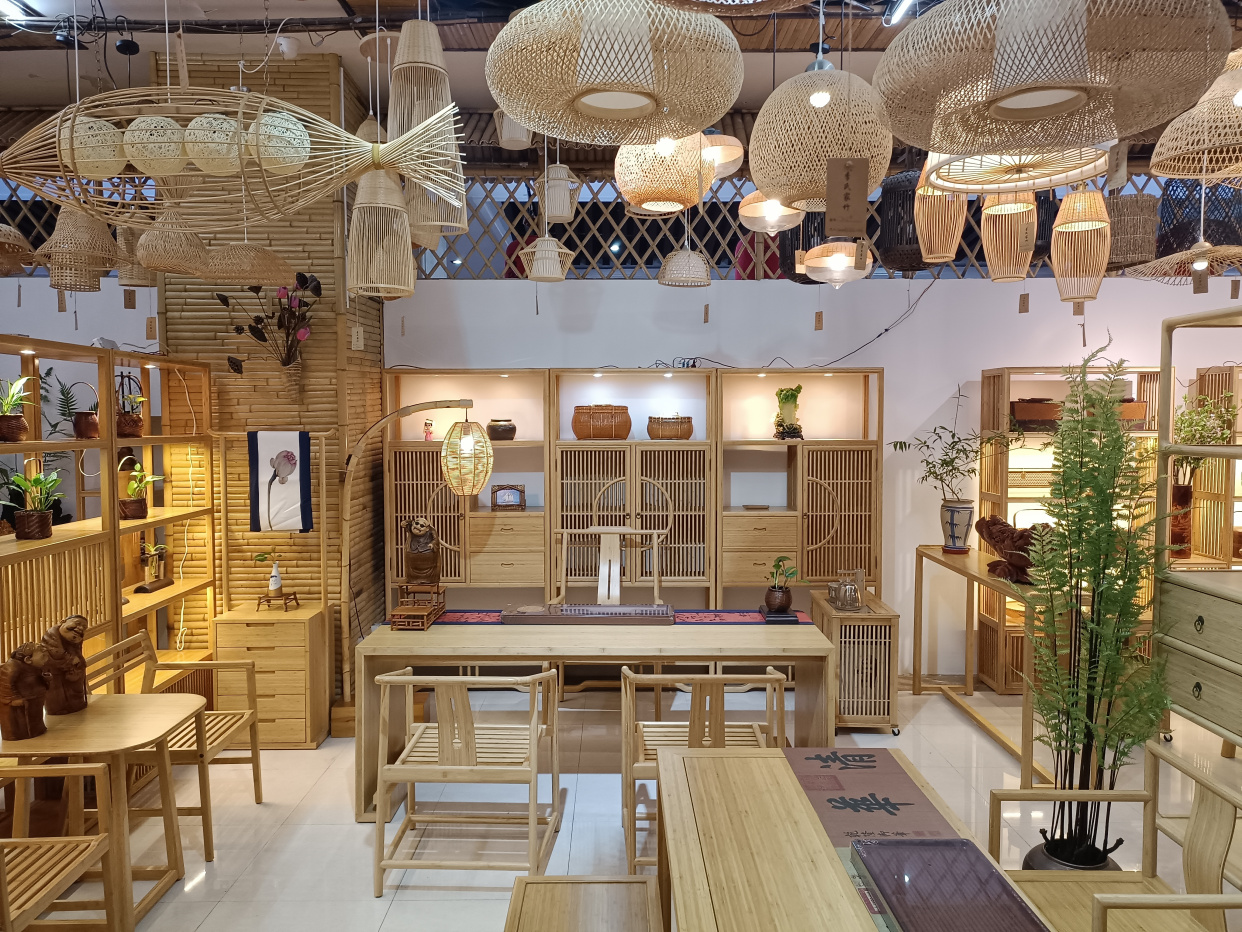 浙江东阳竟然有这样一家竹家具展厅