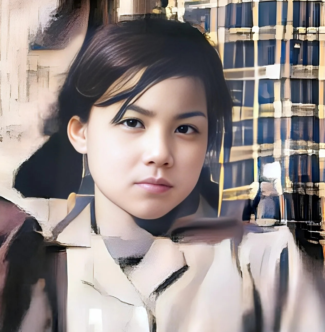 这个颜值极高的小女孩名叫夏琳.