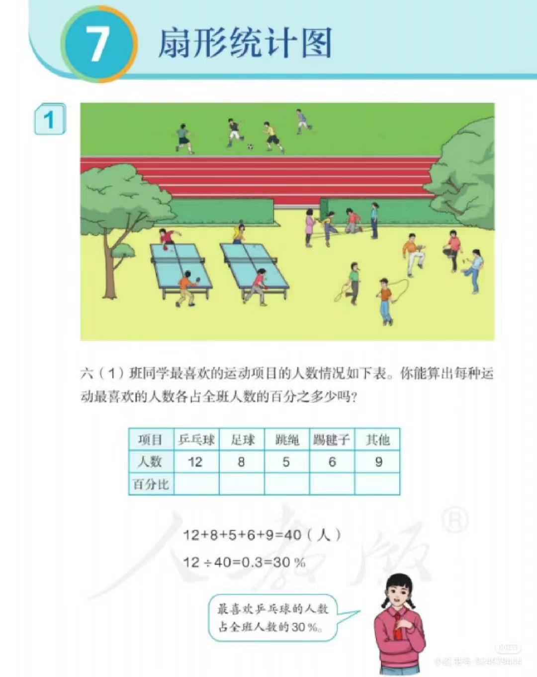 小学数学试讲逐字稿《扇形统计图》