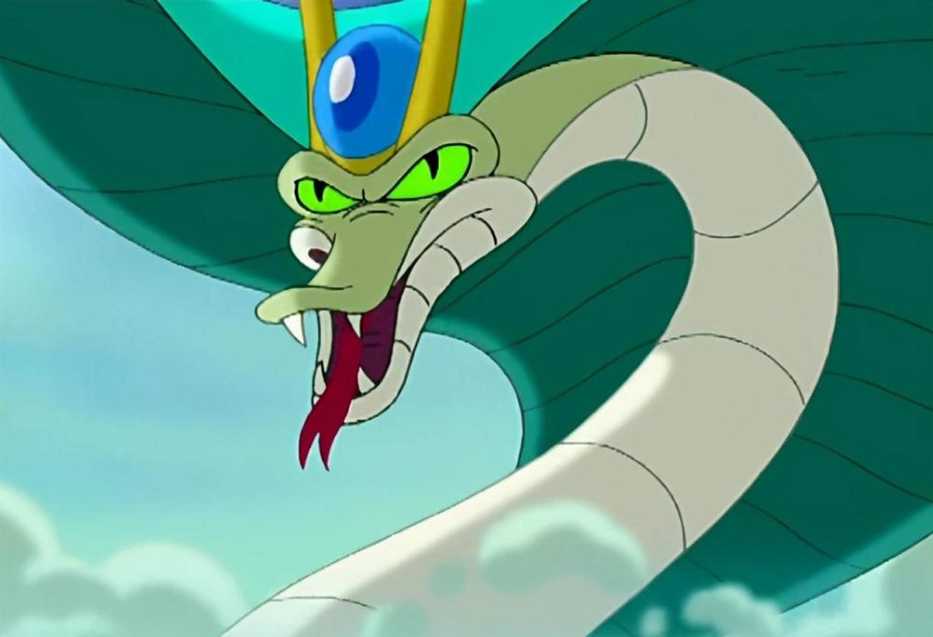 《小鲤鱼历险记》中的赖皮蛇,纯粹的反派角色.真是太毒了!