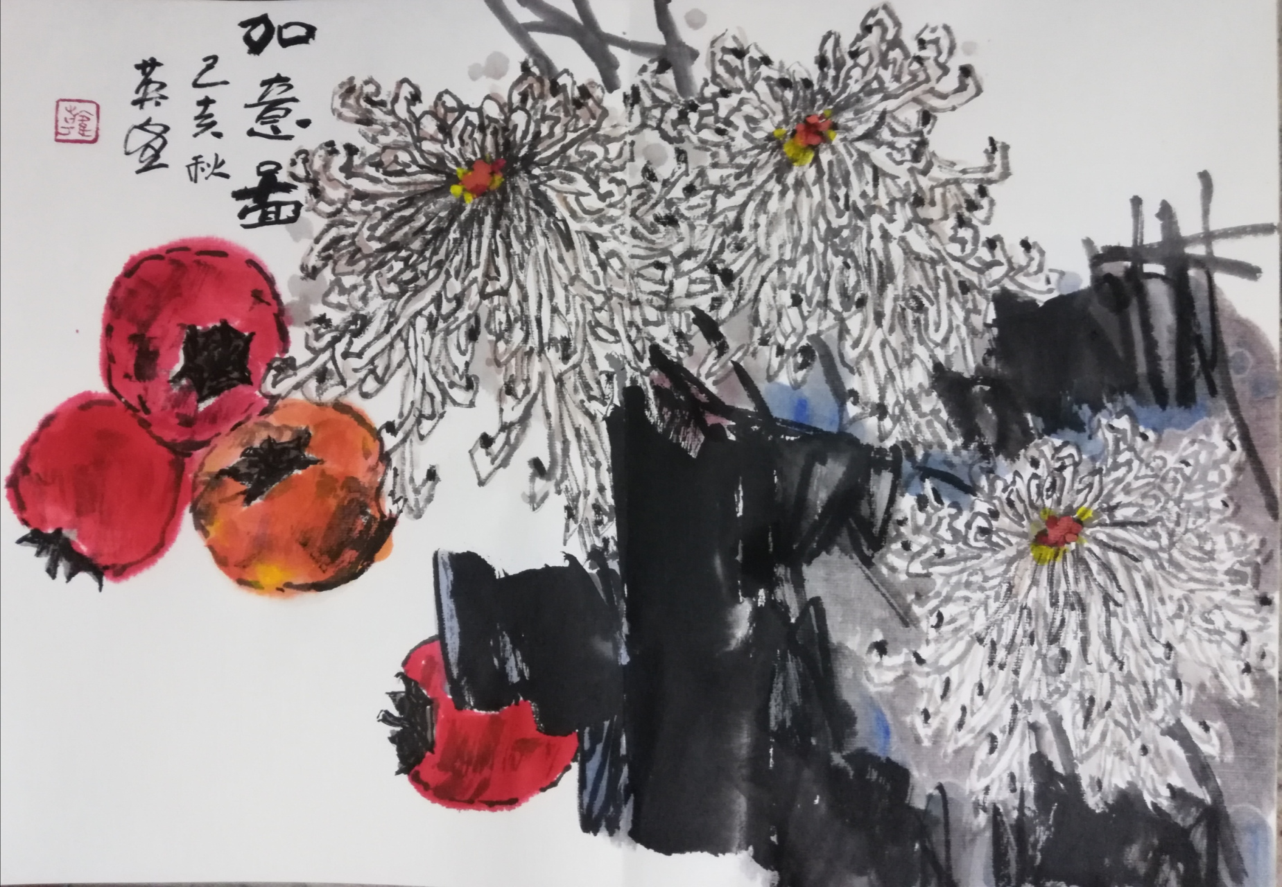 国画花鸟 画家韩英金国画作品