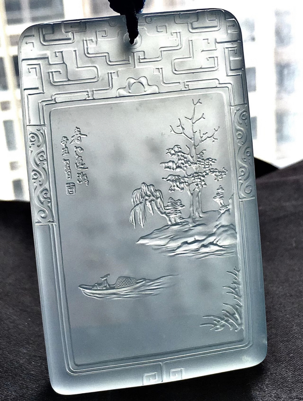 高冰山水牌吊坠料子#翡翠# #传统文化# #翡翠吊坠