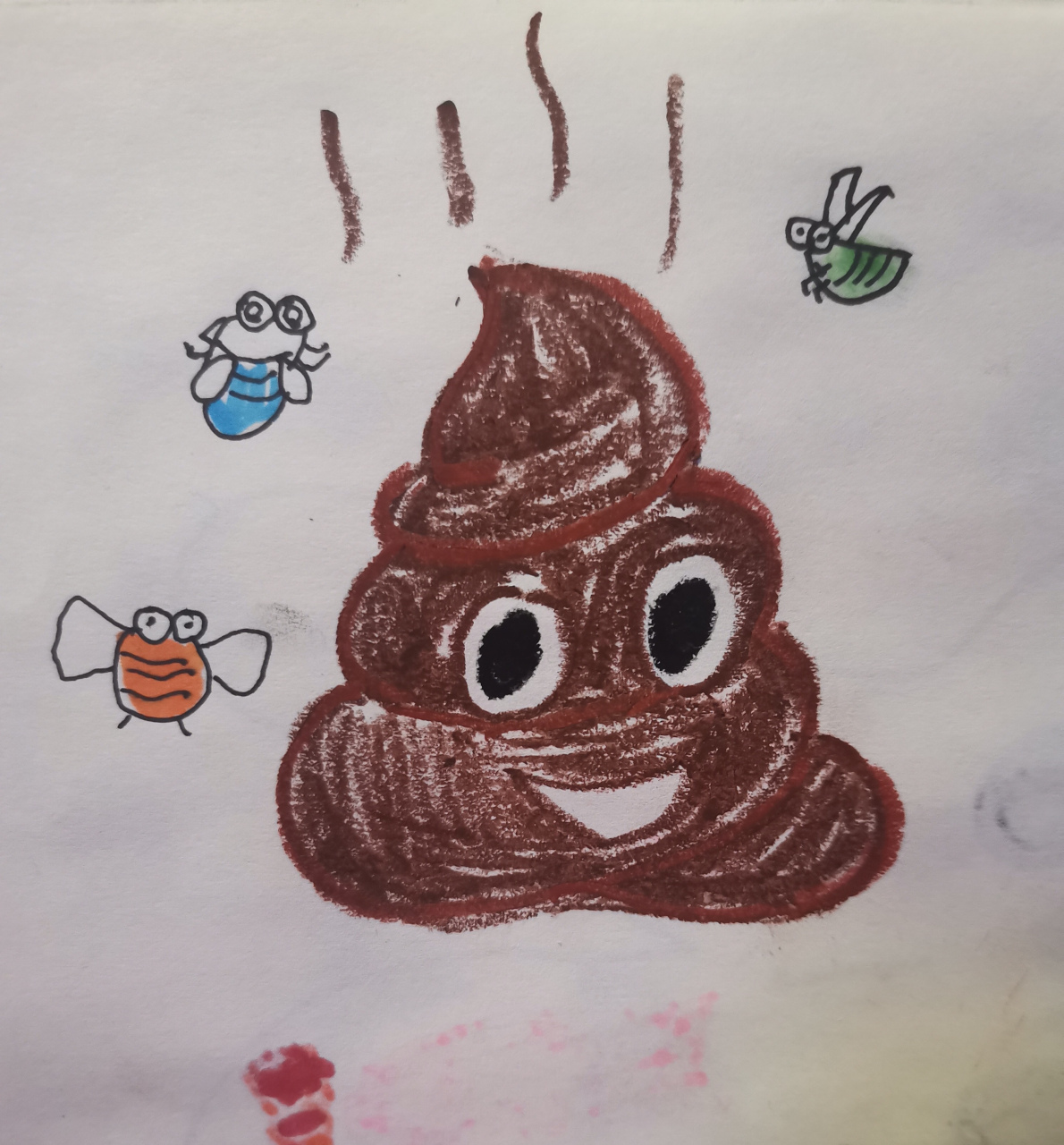 一回家小宝就要求给她画个热乎乎的便便,安排[嘻嘻]