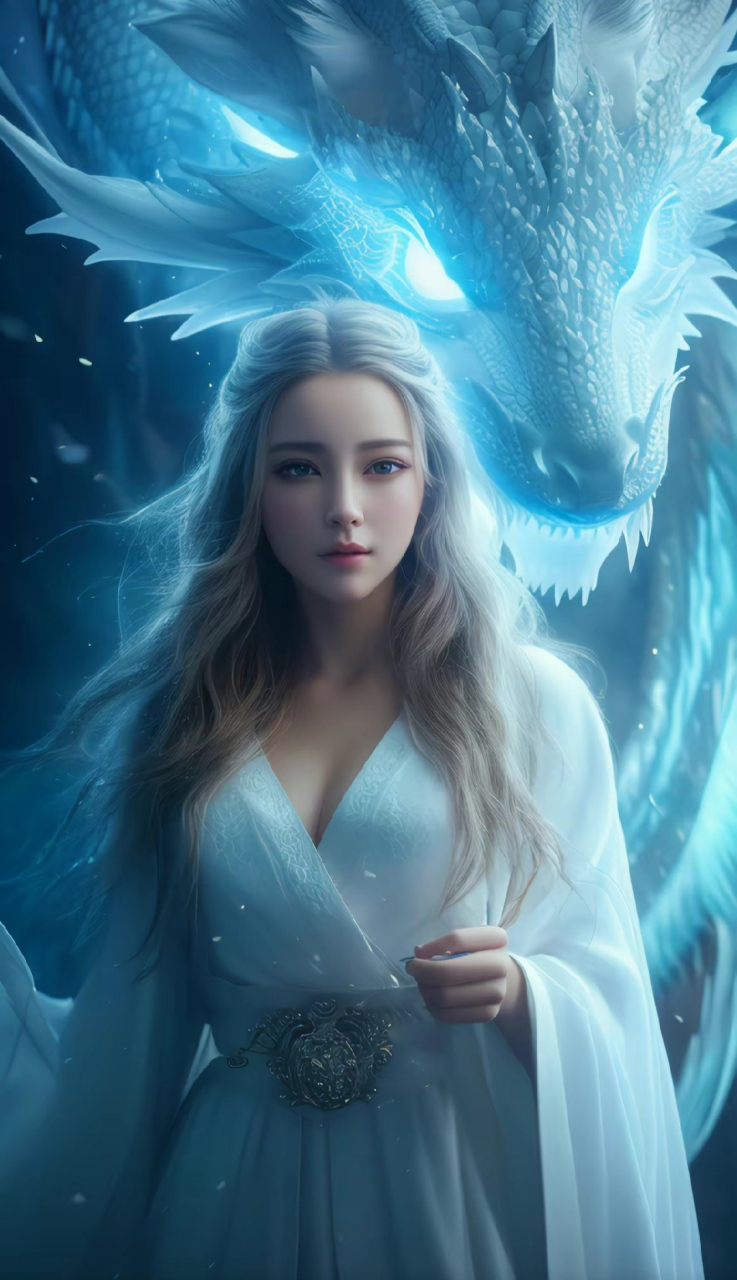 ai绘画# #美女# 美女召唤师与龙