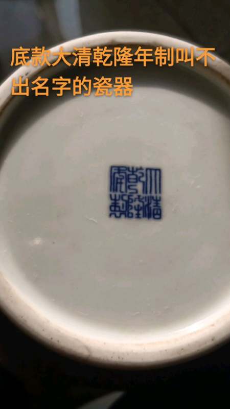 这瓷器底款大清乾隆年制但叫不出名字到底是什么瓷器